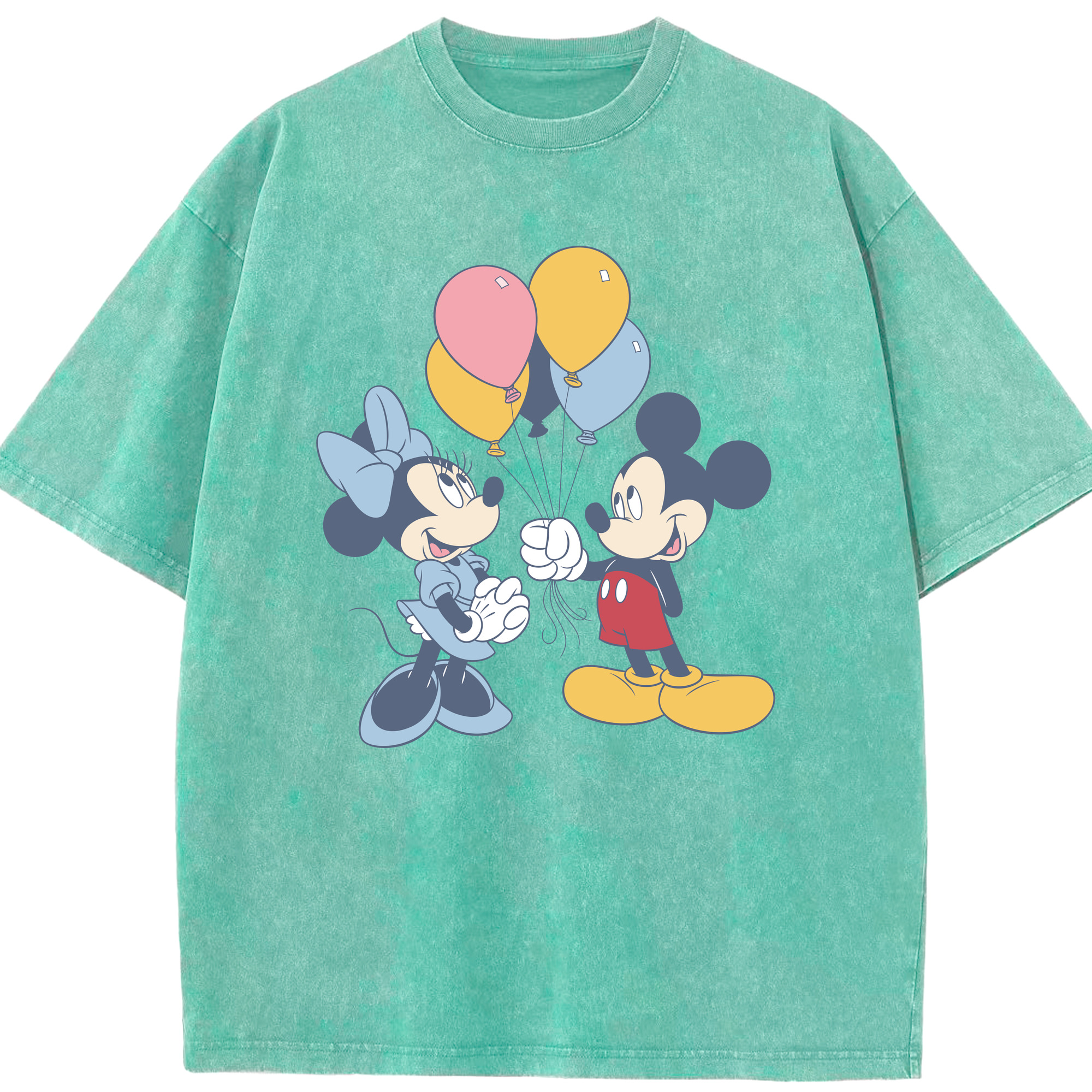 （画像用） ミッキーマウス Mickey Mouse 綿100% ヴィンテージ風 半袖Tシャツ（フロントプリント）